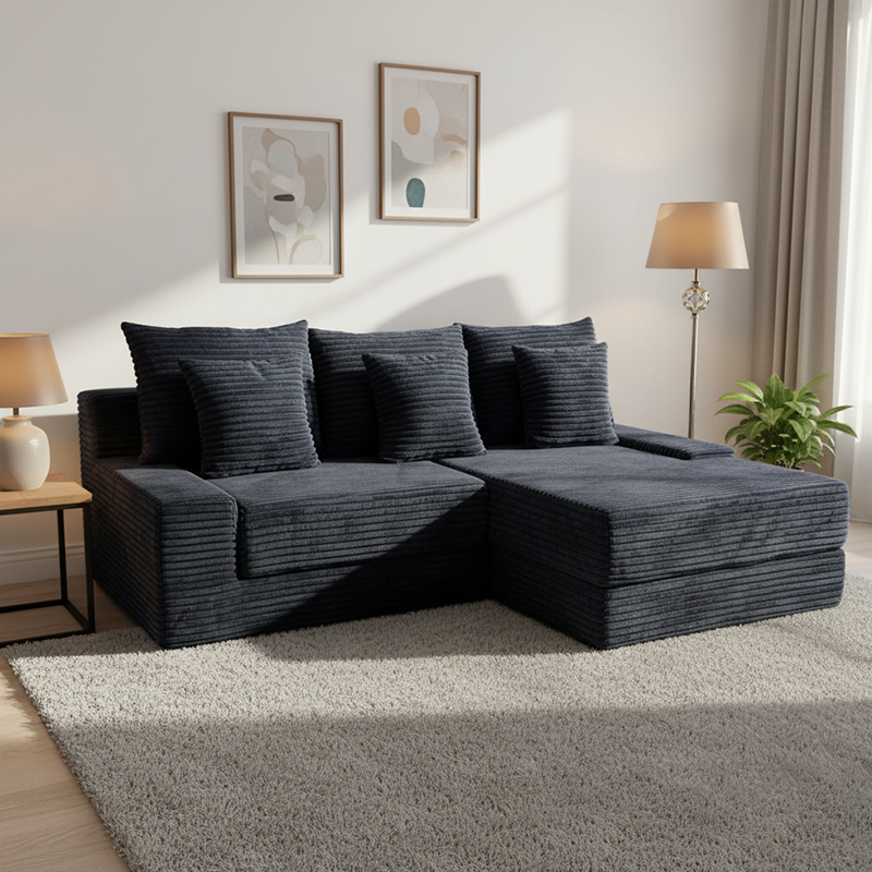 Multifunctional Space-Efficient Compression Sofa - Nordic Ergonomic Design With 35D High-Resilience Sponge Cuvalon