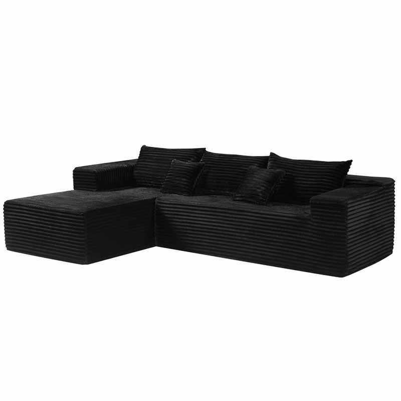 Compact 35D High-Resilience Foam Compression Sofa - Nordic Soft Corduroy Fabric Easy Storage For Living Room & Bedroom Cuvalon
