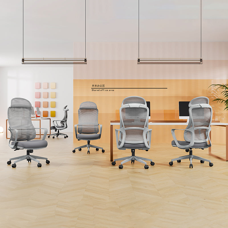 Stylish & Comfortable High Back Desk Chair - Minimalist Breathable Mesh & Premium Lumbar Support For Home Office Cuvalon