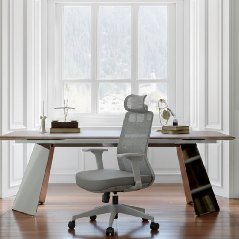 Premium Ergonomic Office Desk Chair - Minimalist High-Back Manager Chair With 2D Headrest & SGS Certified Gas Lift For Home Office Cuvalon