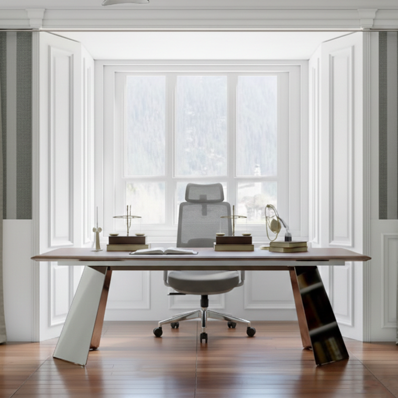 Ergonomic Adjustable Manager Desk Chair - Minimalist Durable High-Back Chair With 4D Adjustable Armrests & Silent Casters For Home Office Cuvalon