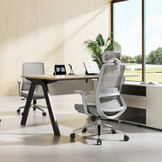 Ergonomic Adjustable Manager Desk Chair - Minimalist Durable High-Back Chair With 4D Adjustable Armrests & Silent Casters For Home Office Cuvalon