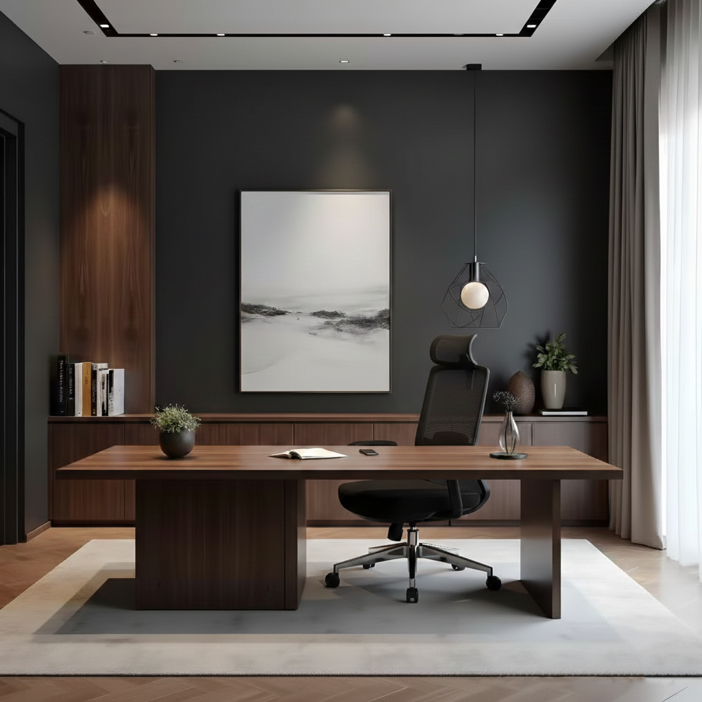 Premium Ergonomic High-Back Executive Desk Chair - Minimalist High-Back Chair With Adjustable Features & BIFMA Certified Casters For Home Office Cuvalon