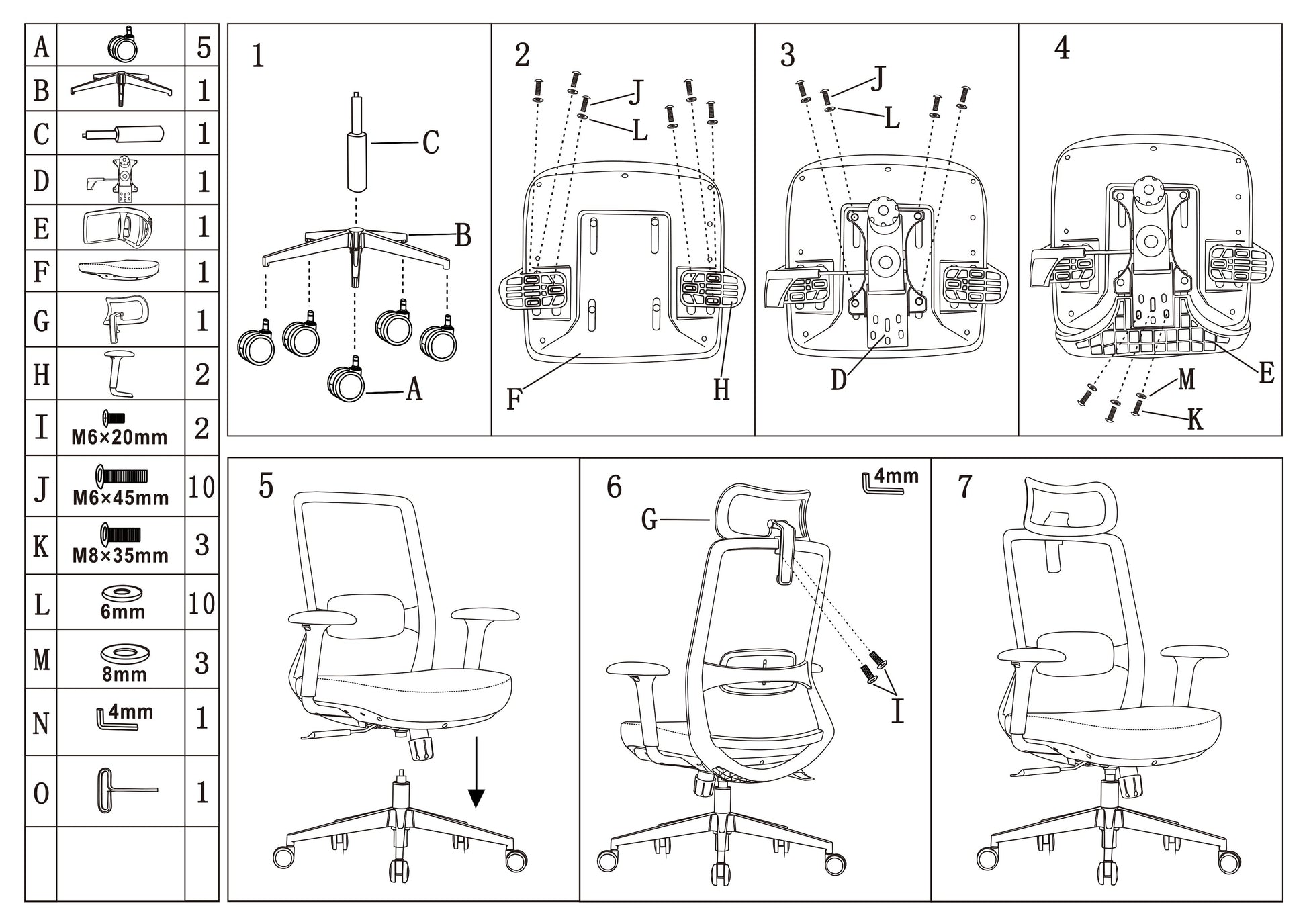 Premium Ergonomic High-Back Executive Desk Chair - Minimalist High-Back Chair With Adjustable Features & BIFMA Certified Casters For Home Office Cuvalon