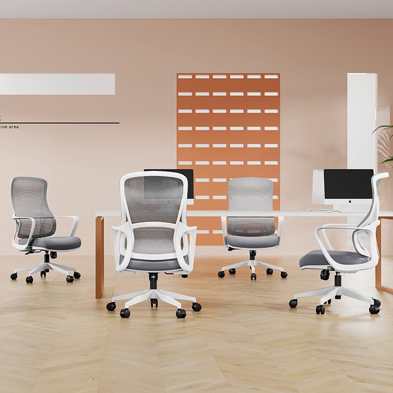 Memory Sponge Seat & Breathable Mesh Back Desk Chair - Minimalist PU Silent Casters & Butterfly Base For Home Office Cuvalon