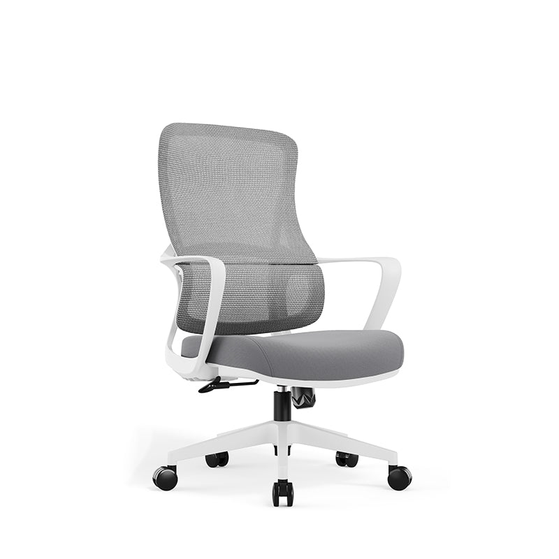 Memory Sponge Seat & Breathable Mesh Back Desk Chair - Minimalist PU Silent Casters & Butterfly Base For Home Office Cuvalon