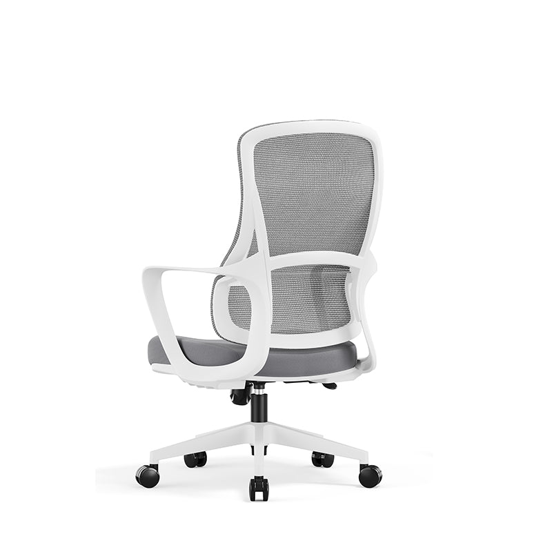 Memory Sponge Seat & Breathable Mesh Back Desk Chair - Minimalist PU Silent Casters & Butterfly Base For Home Office Cuvalon