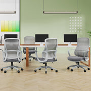 High-Quality Ergonomic Breathable Mesh Desk Chair - Minimalist Comfortable & Durable Office Chair With Lumbar Support & Silent Casters For Home Office Cuvalon