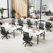 Adjustable Lumbar Support Ergonomic Mid-Back Desk Chair - Minimalist Memory Sponge Seat & BIFMA-Approved Casters For Home Office Cuvalon