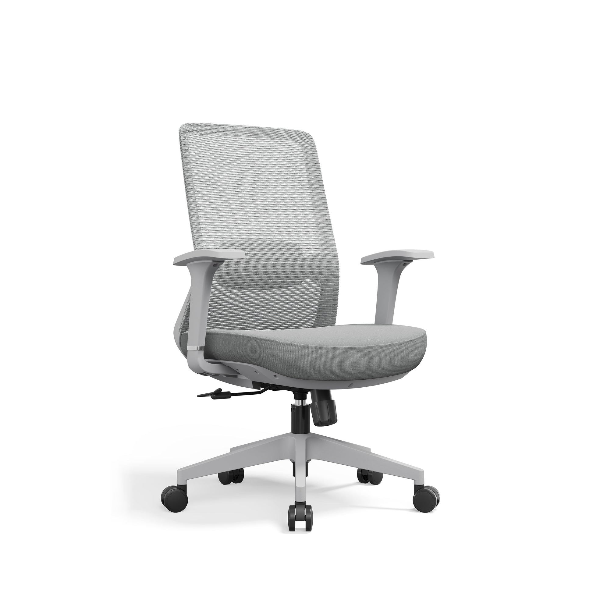 Ergonomic Mid-Back Desk Chair - Minimalist Office Chair With Adjustable Lumbar Support & Memory Sponge Seat For Home Office Cuvalon