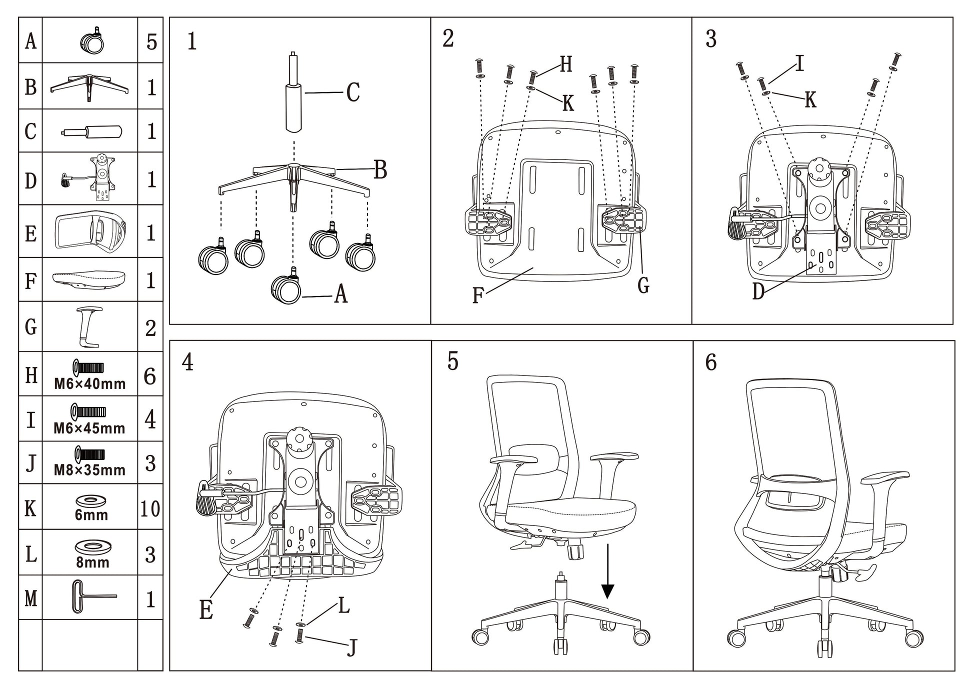 Ergonomic Mid-Back Desk Chair - Minimalist Office Chair With Adjustable Lumbar Support & Memory Sponge Seat For Home Office Cuvalon