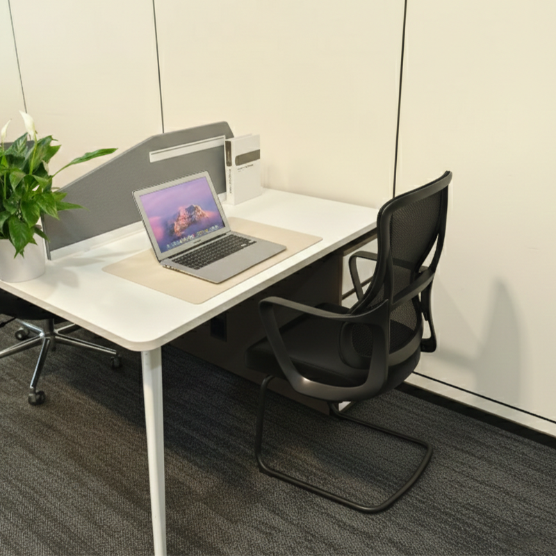 Stylish Black Mesh Executive Desk Chair - Minimalist High-End Visitor Chair With Memory Foam Seat & Steel Frame For Home Office Cuvalon