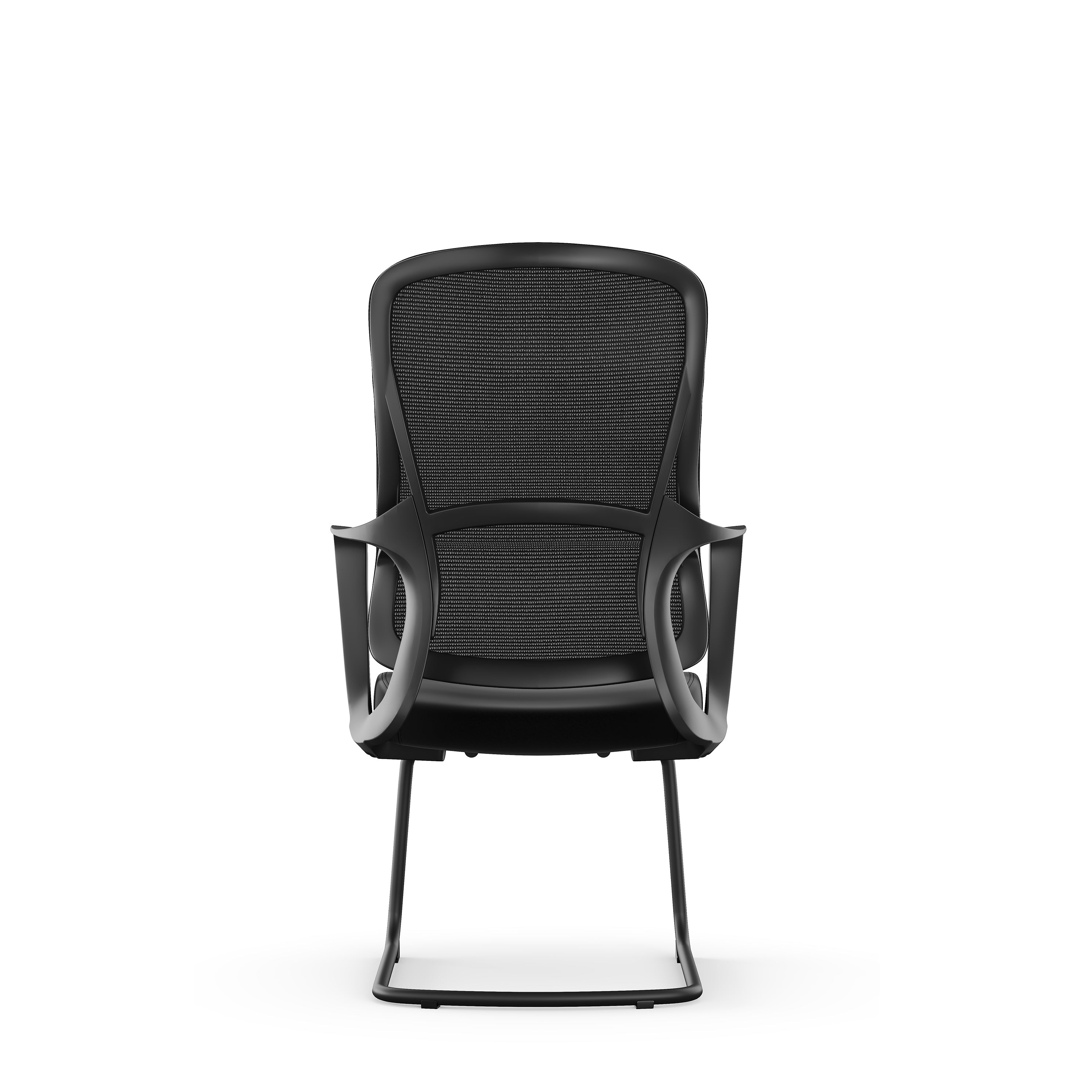 Stylish Black Mesh Executive Desk Chair - Minimalist High-End Visitor Chair With Memory Foam Seat & Steel Frame For Home Office Cuvalon