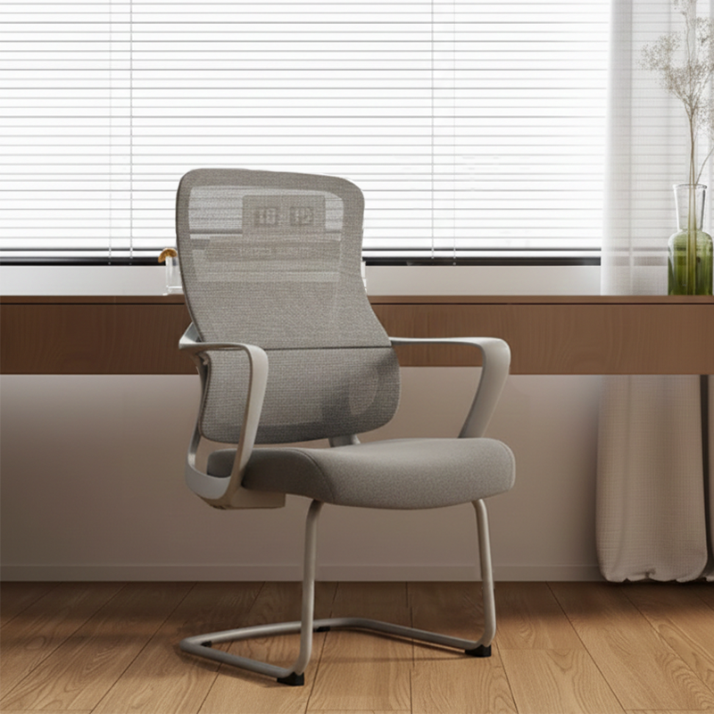 Premium Gray Executive Back Support & Stylish Design Desk Chair - Minimalist Chair With Ergonomic Breathable Mesh For Home Office Cuvalon