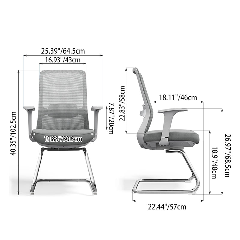 Breathable Mesh & Adjustable Back Support Desk Chair - Minimalist Stylish Executive Chair With Durable Steel Frame For Home Office Cuvalon