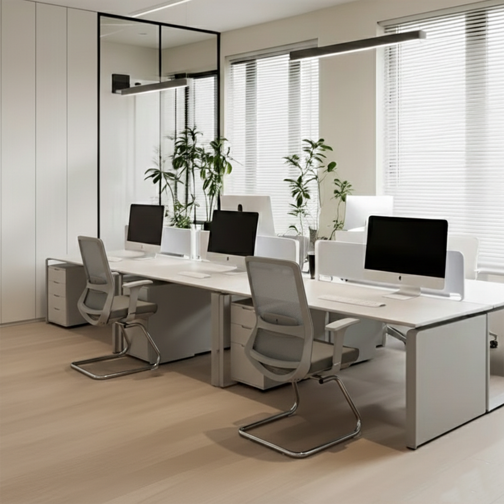 Breathable Mesh & Adjustable Back Support Desk Chair - Minimalist Stylish Executive Chair With Durable Steel Frame For Home Office Cuvalon
