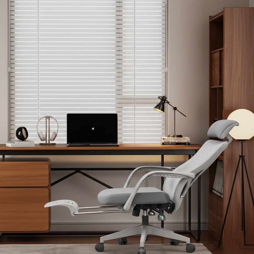Ergonomic Peacock Back Chair With Adjustable Headrest & Lumbar Support Desk Chair - Minimalist Resting Chair With 150° Recline & High-Density Sponge For Maximum Comfort For Home Office Cuvalon