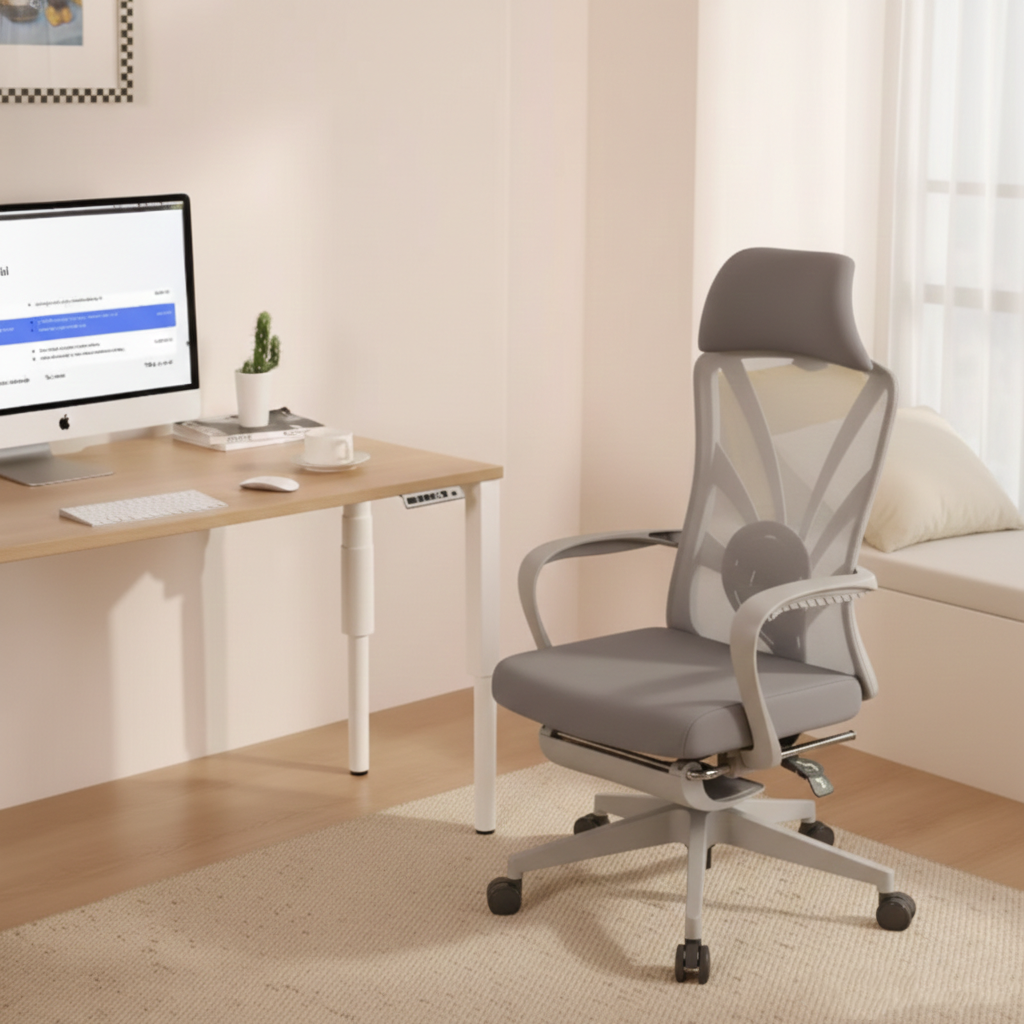 Ergonomic Peacock Back Chair With Adjustable Headrest & Lumbar Support Desk Chair - Minimalist Resting Chair With 150° Recline & High-Density Sponge For Maximum Comfort For Home Office Cuvalon