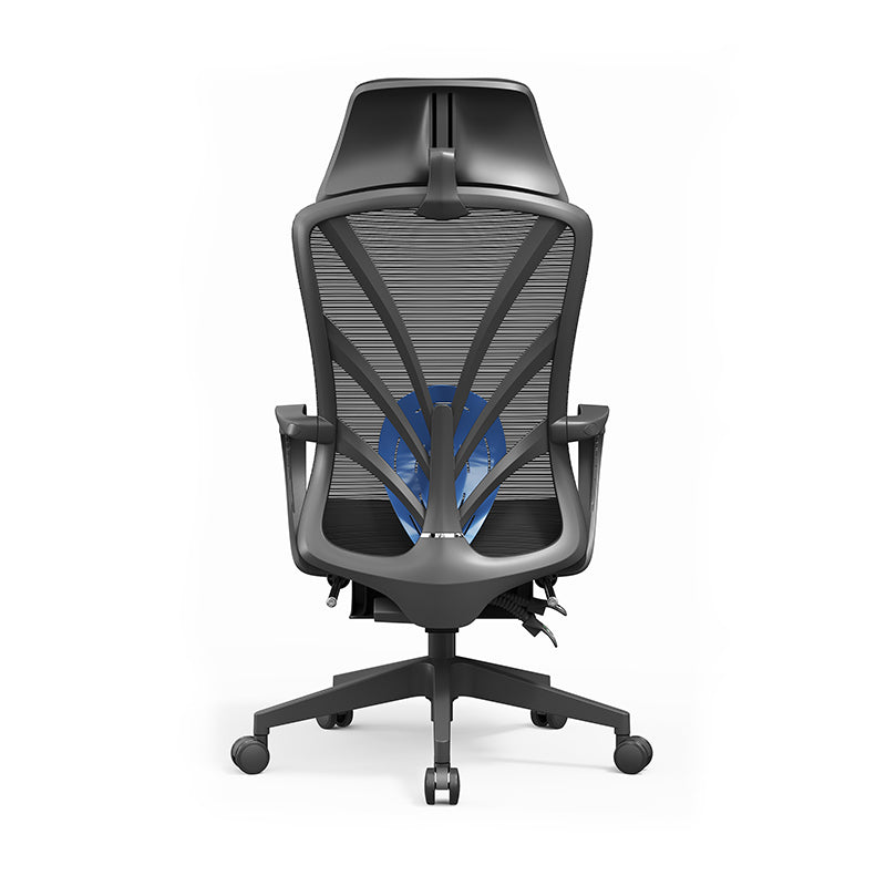 Peacock Back Adjustable Recliner Desk Chair - Minimalist Ergonomic Design 150° Recline & Breathable Mesh & SGS Certified Gas Lift For Home Office Cuvalon