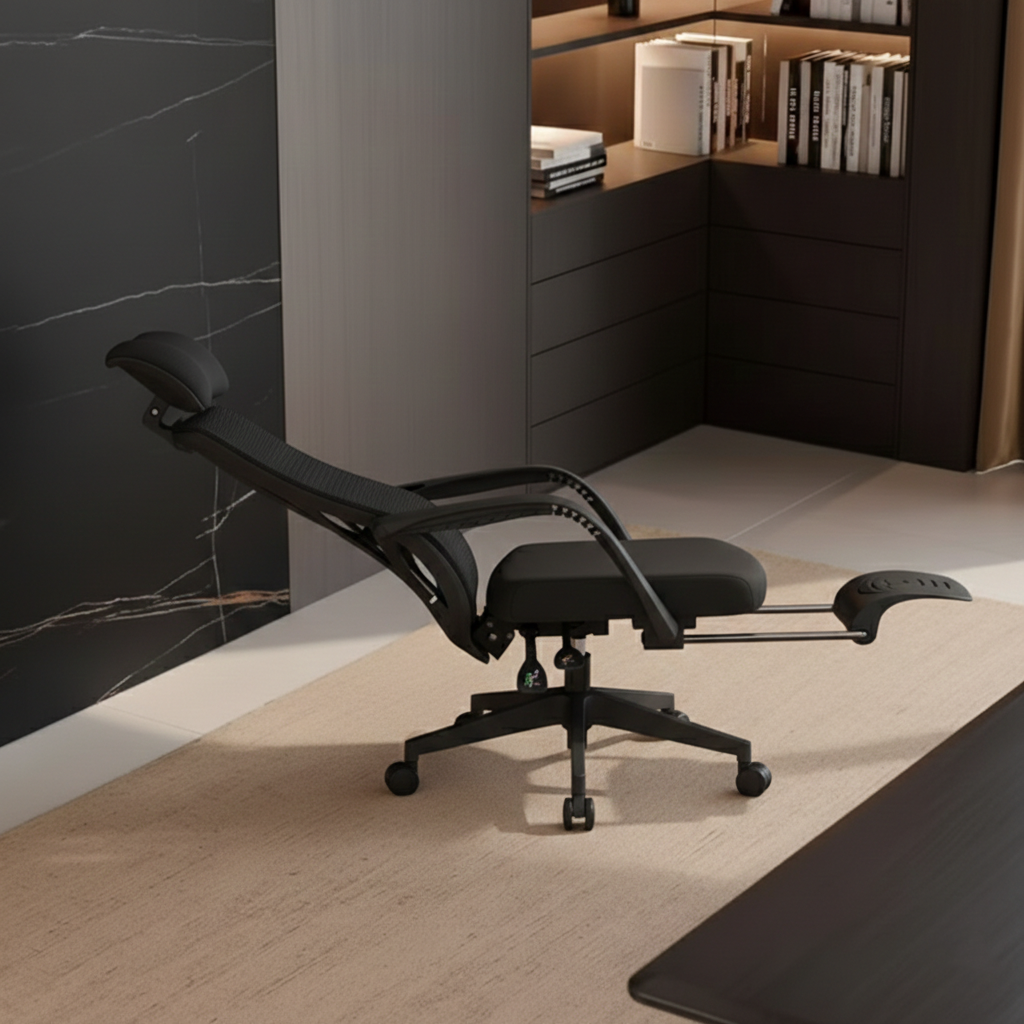 Peacock Back Adjustable Recliner Desk Chair - Minimalist Ergonomic Design 150° Recline & Breathable Mesh & SGS Certified Gas Lift For Home Office Cuvalon