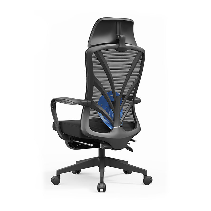 Peacock Back Adjustable Recliner Desk Chair - Minimalist Ergonomic Design 150° Recline & Breathable Mesh & SGS Certified Gas Lift For Home Office Cuvalon