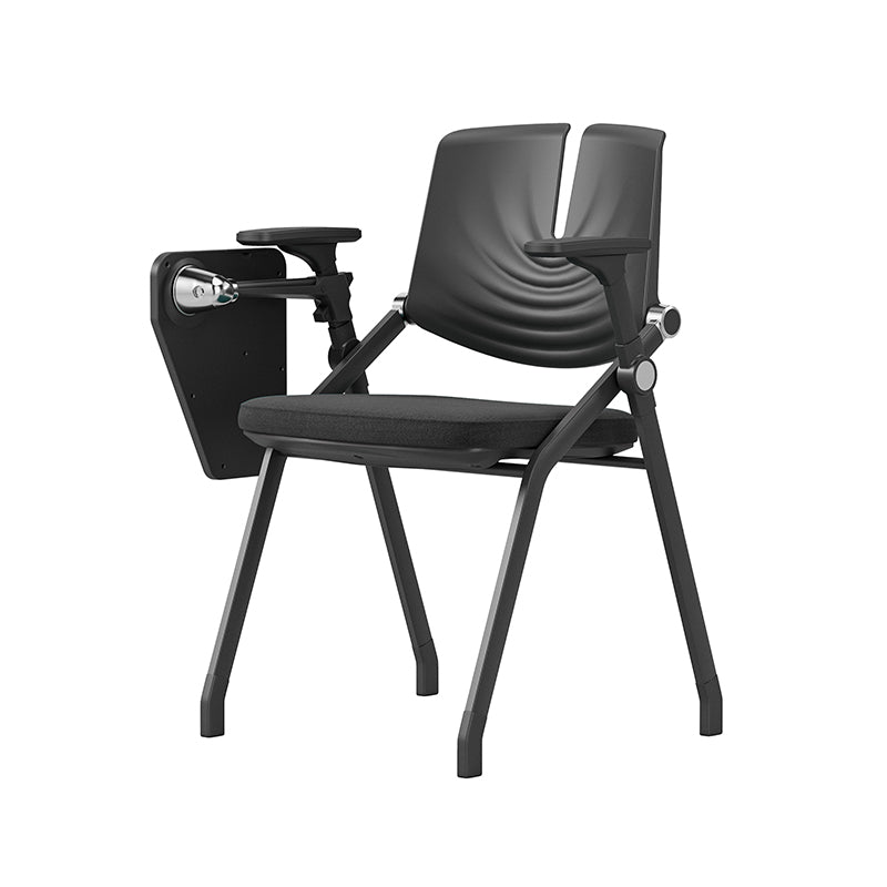 Premium High-Density Sponge Ergonomic Desk Chair - Minimalist Foldable Chair With Adjustable Armrests & Writing Board For Home Office Cuvalon