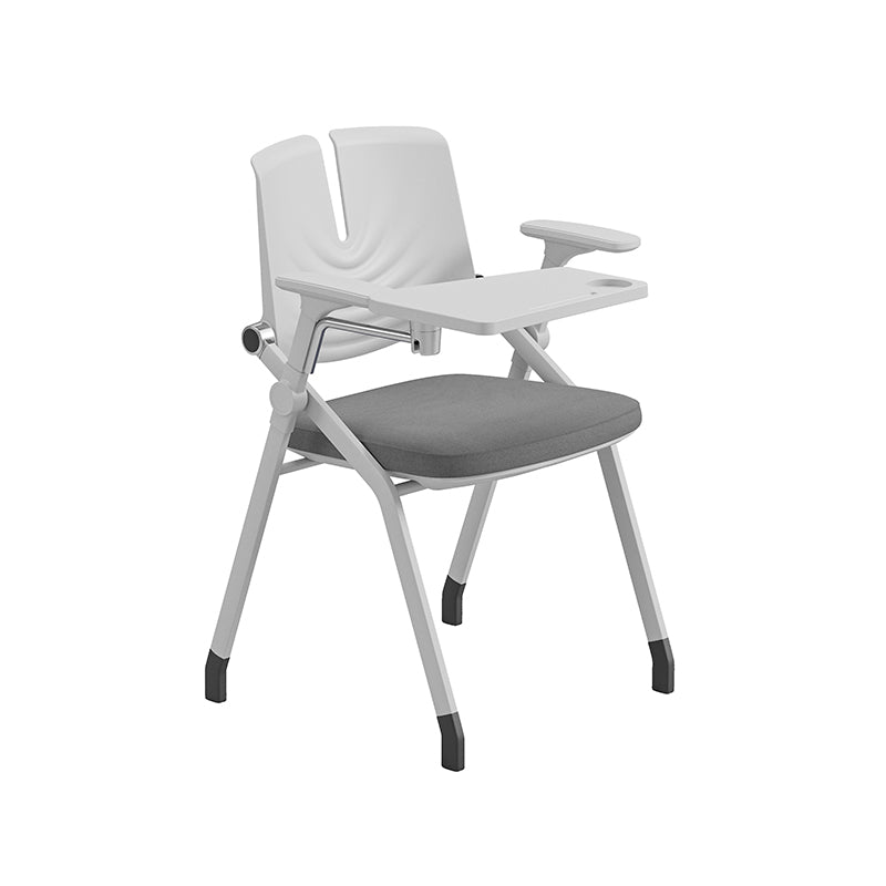 Space-Saving Foldable 180° Rotating Writing Board Desk Chair - Minimalist Silent Casters & Adjustable Armrests & Comfortable & Practical For Home Office Cuvalon
