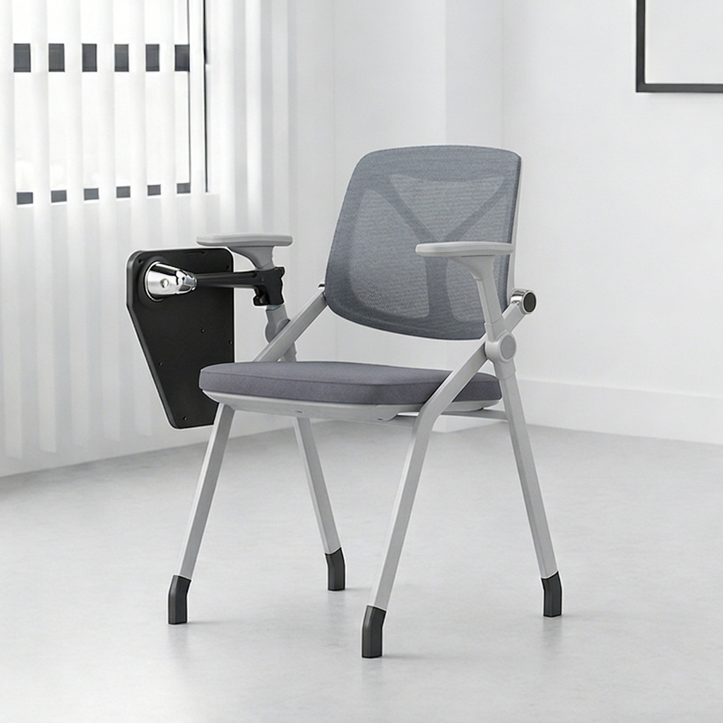 Premium Mesh Back Office Desk Chair - Minimalist Multifunctional Ergonomic Chair With Adjustable Armrests And 180° Flip Desk For Home Office Cuvalon