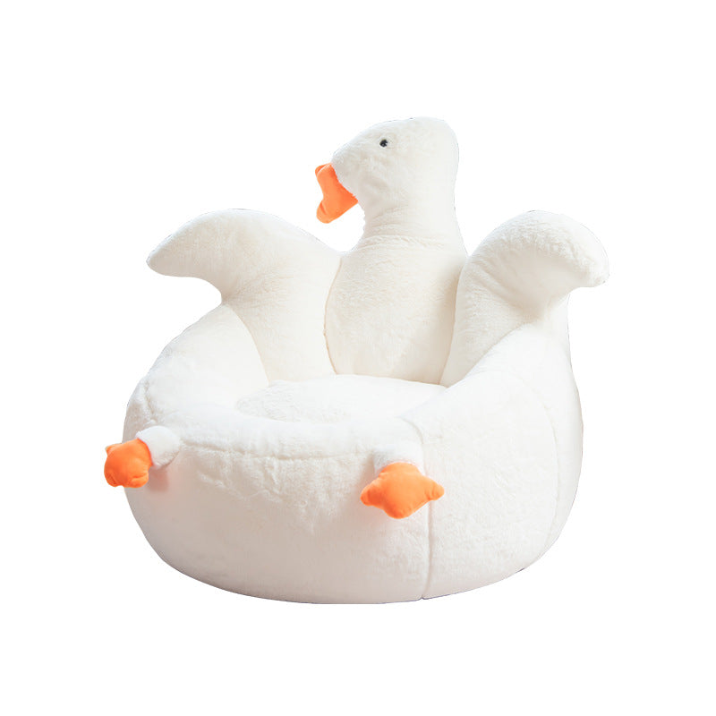 Contemporary Creative Kids Faux Rabbit Fur EPS EPP Goose Shaped Sofa Backrest Armrest For Living Room Cuvalon