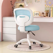 Modern Minimalist Kids Fabric Nylon Plastic Stainless Steel Mid-Back Height Adjustable Desk Chair Backrest Armrest Footrest For Home Office Cuvalon