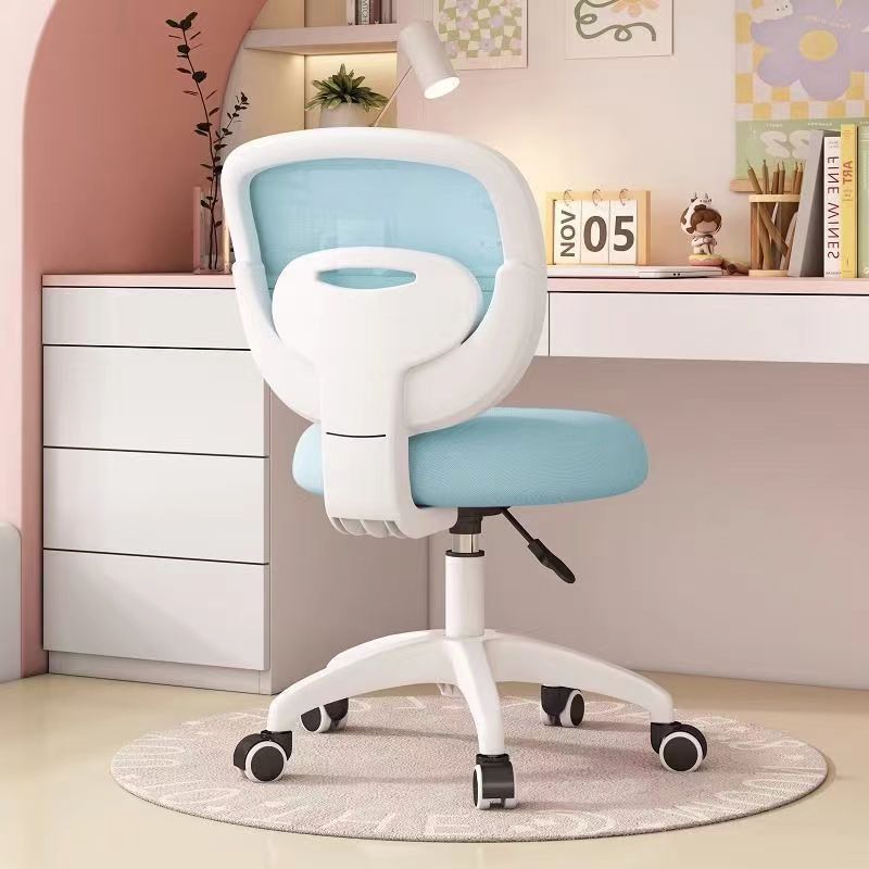 Modern Minimalist Kids Fabric Nylon Plastic Stainless Steel Mid-Back Height Adjustable Desk Chair Backrest Armrest Footrest For Home Office Cuvalon