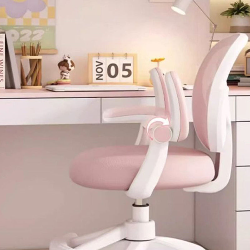 Modern Minimalist Kids Fabric Nylon Plastic Stainless Steel Mid-Back Height Adjustable Desk Chair Backrest Armrest Footrest For Home Office Cuvalon
