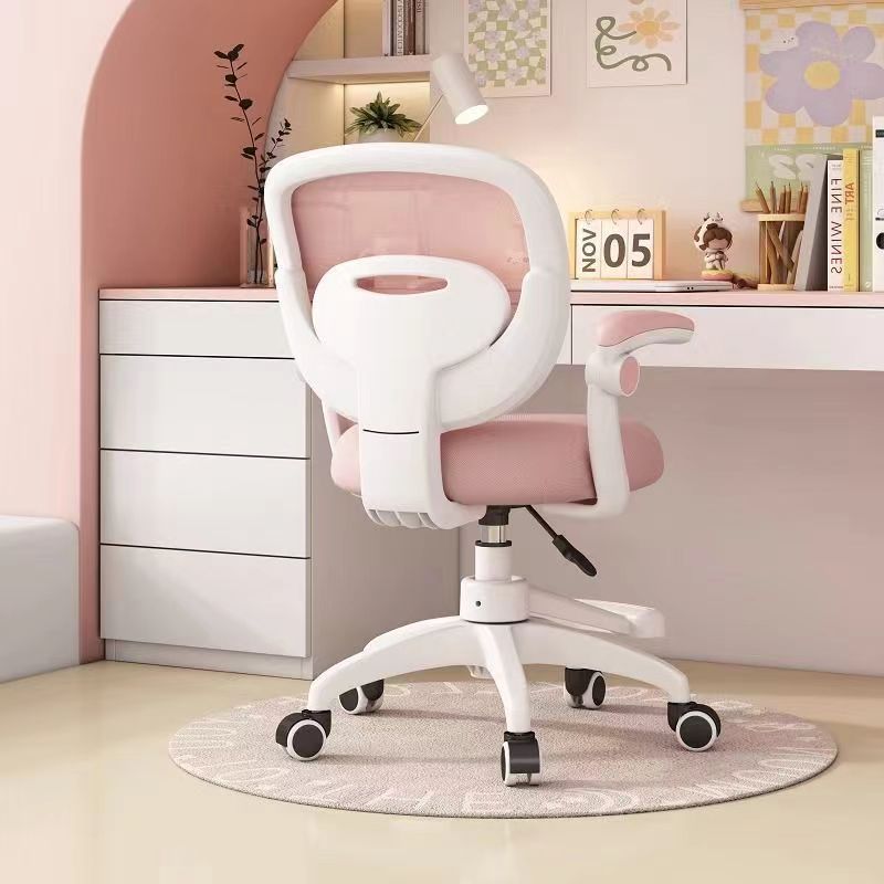 Modern Minimalist Kids Fabric Nylon Plastic Stainless Steel Mid-Back Height Adjustable Desk Chair Backrest Armrest Footrest For Home Office Cuvalon