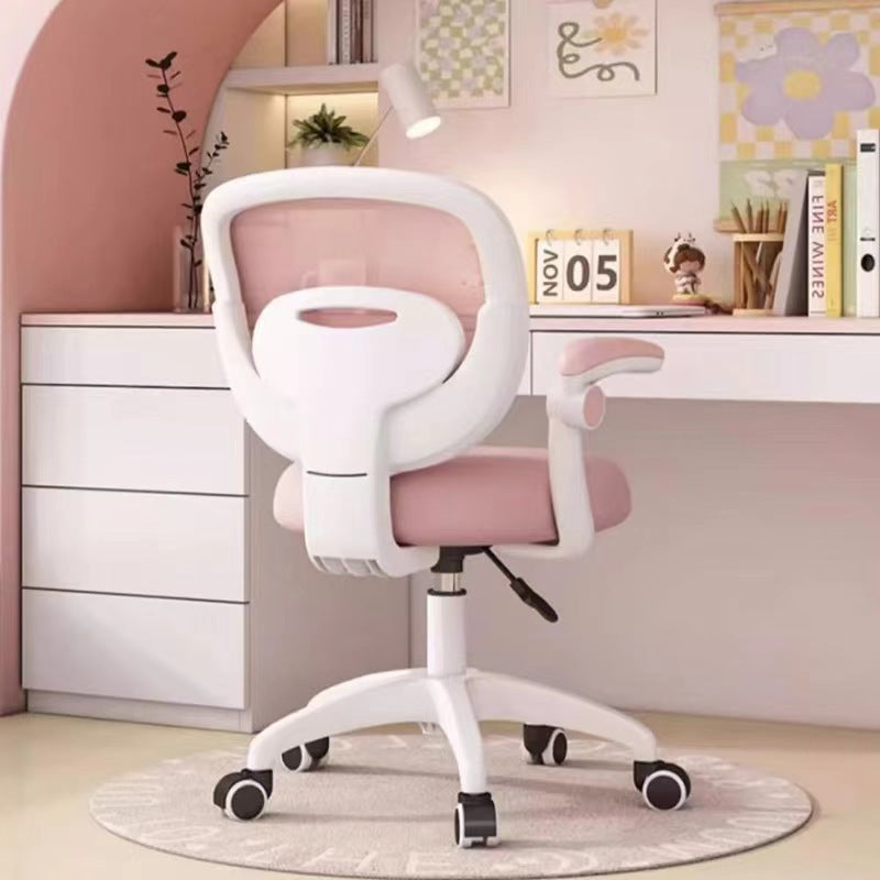 Modern Minimalist Kids Fabric Nylon Plastic Stainless Steel Mid-Back Height Adjustable Desk Chair Backrest Armrest Footrest For Home Office Cuvalon