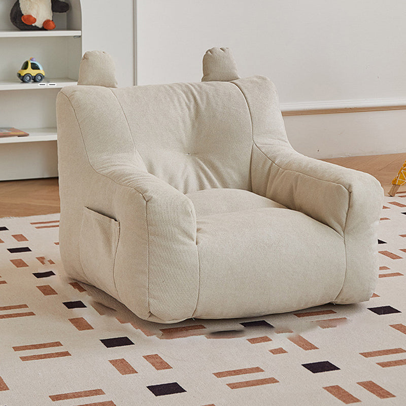 Contemporary Creative Kids Square Cute Ear Lambswool Fabric EPS Sofa Armrest Backrest Storage Pocket For Living Room Cuvalon