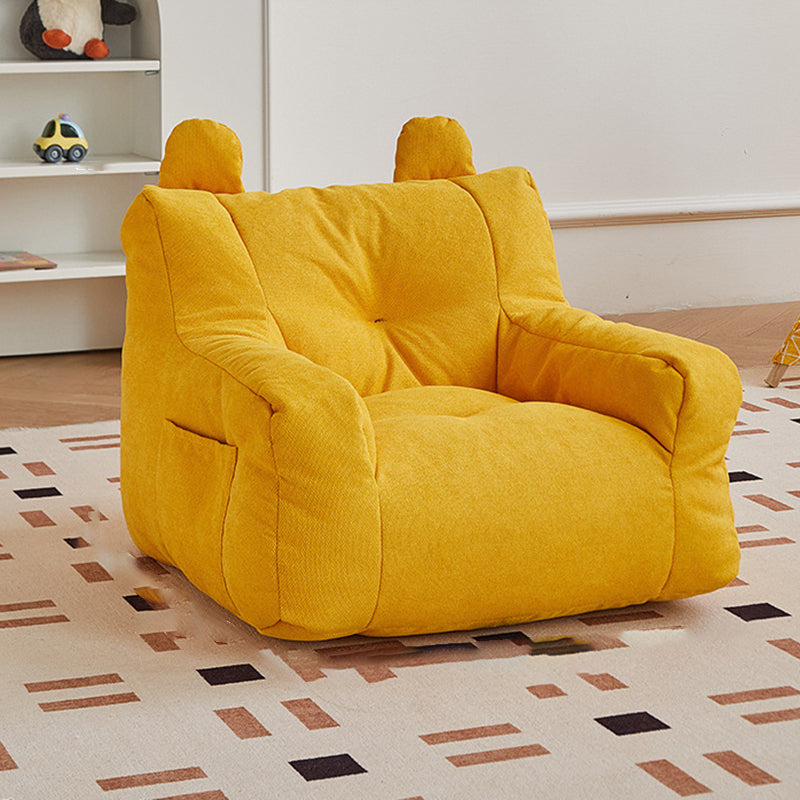 Contemporary Creative Kids Square Cute Ear Lambswool Fabric EPS Sofa Armrest Backrest Storage Pocket For Living Room Cuvalon