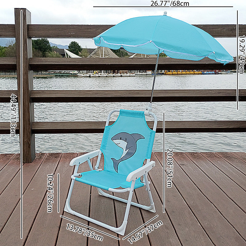 Contemporary Creative Kids PP Metal Square Cartoon Outdoor Foldable Recliner Backrest Sunshade For Outdoor Cuvalon