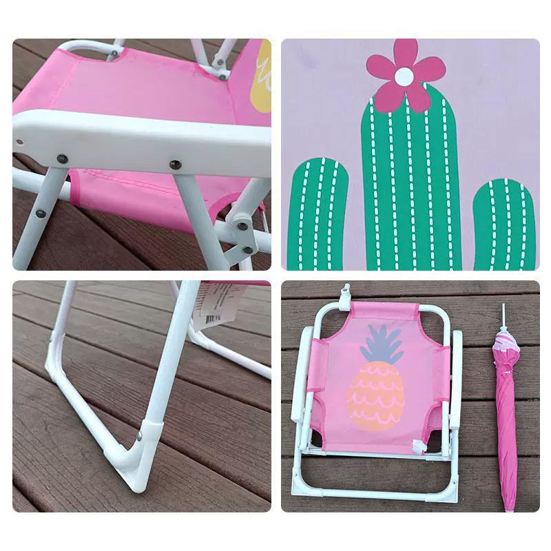 Contemporary Creative Kids PP Metal Square Cartoon Outdoor Foldable Recliner Backrest Sunshade For Outdoor Cuvalon
