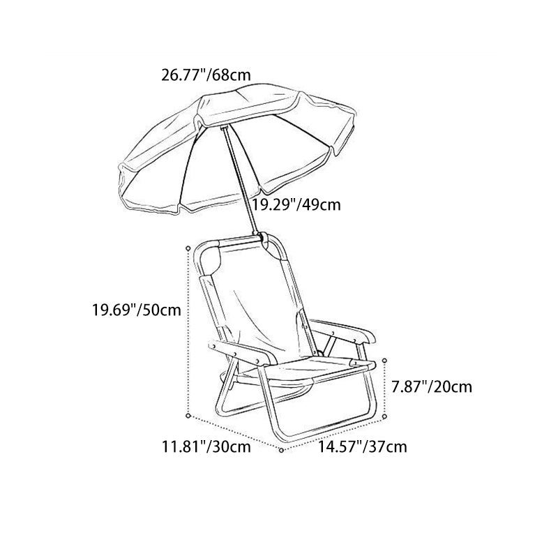 Contemporary Creative Kids PP Metal Square Cartoon Outdoor Foldable Recliner Backrest Sunshade For Outdoor Cuvalon