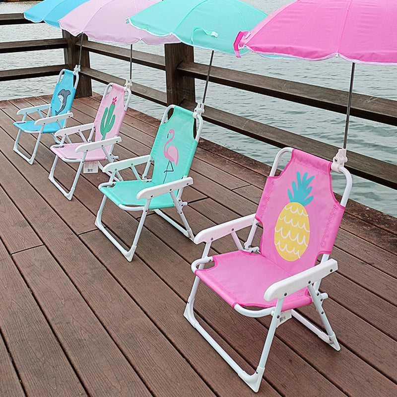 Contemporary Creative Kids PP Metal Square Cartoon Outdoor Foldable Recliner Backrest Sunshade For Outdoor Cuvalon