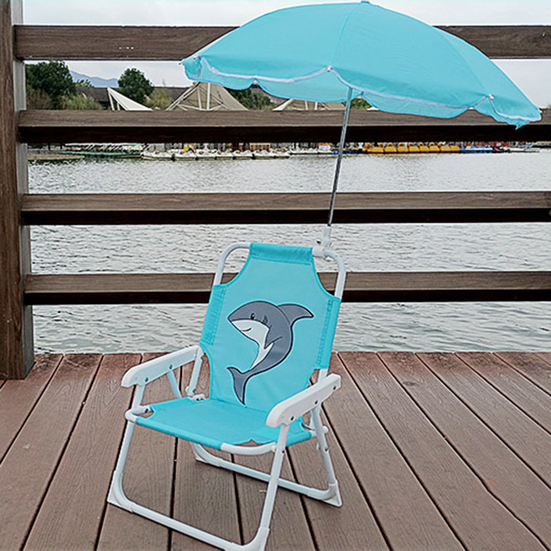 Contemporary Creative Kids PP Metal Square Cartoon Outdoor Foldable Recliner Backrest Sunshade For Outdoor Cuvalon