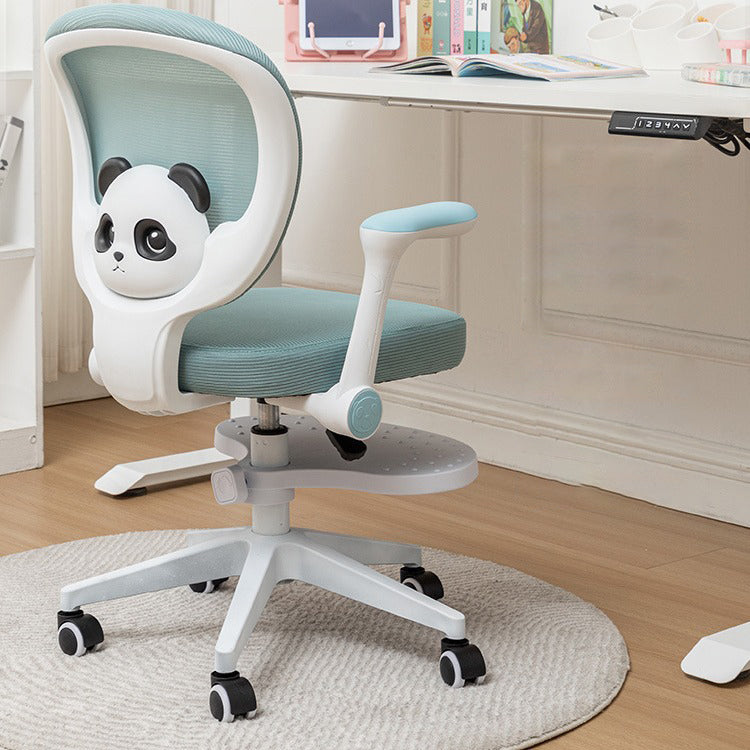 Contemporary Creative Kids Panda Square Mesh PP Nylon Hardware Latex Liftable Swivel Desk Chair Backrest Armrest Footrest For Study Cuvalon