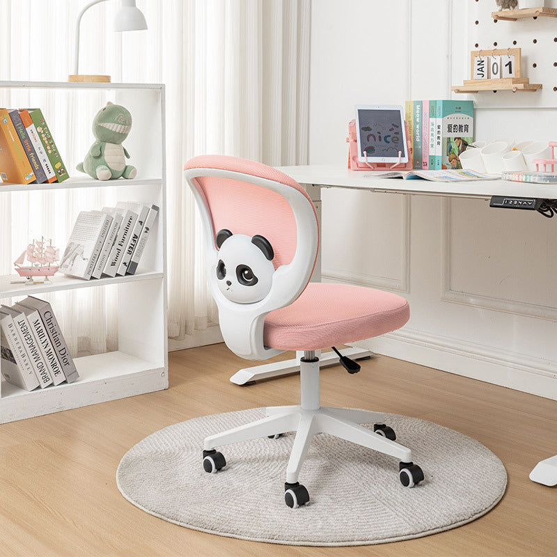 Contemporary Creative Kids Panda Square Mesh PP Nylon Hardware Latex Liftable Swivel Desk Chair Backrest Armrest Footrest For Study Cuvalon