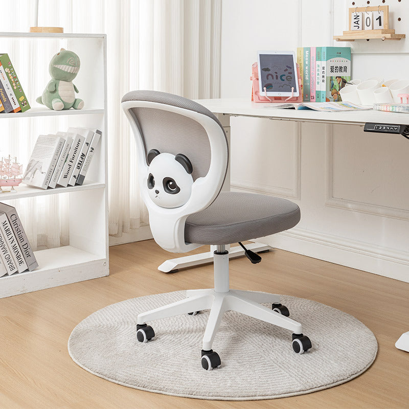 Contemporary Creative Kids Panda Square Mesh PP Nylon Hardware Latex Liftable Swivel Desk Chair Backrest Armrest Footrest For Study Cuvalon
