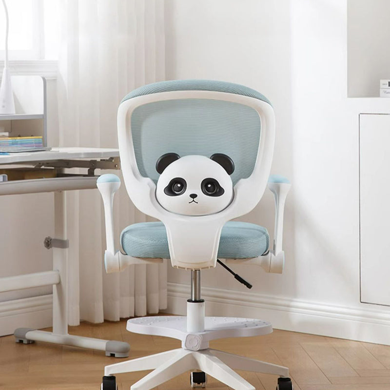 Contemporary Creative Kids Panda Square Mesh PP Nylon Hardware Latex Liftable Swivel Desk Chair Backrest Armrest Footrest For Study Cuvalon
