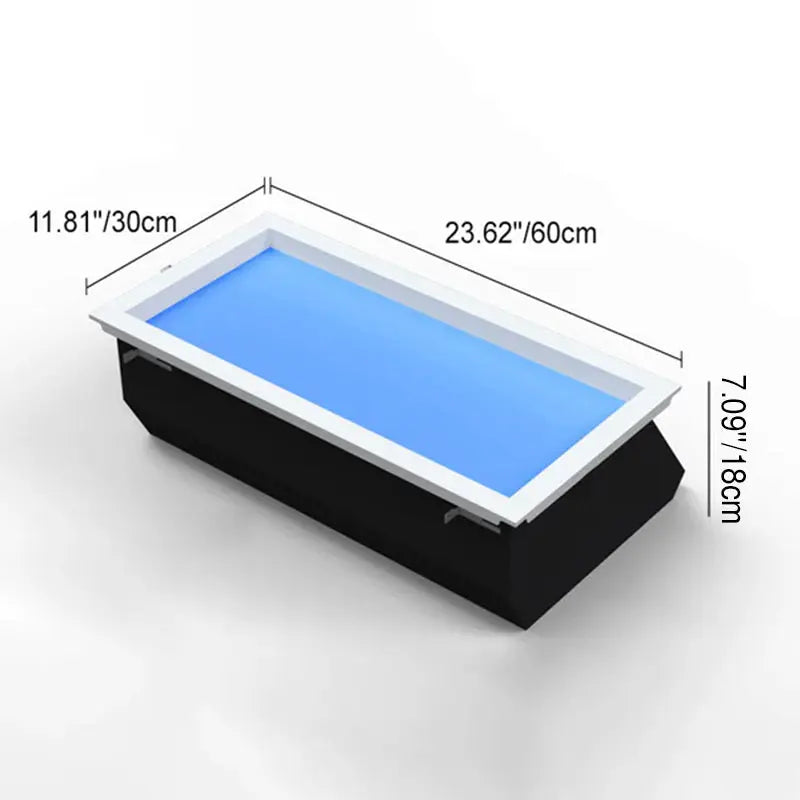 Modern Minimalist Smart Blue Sky Metal LED Flush Mount Ceiling Light for Living Room Cuvalon