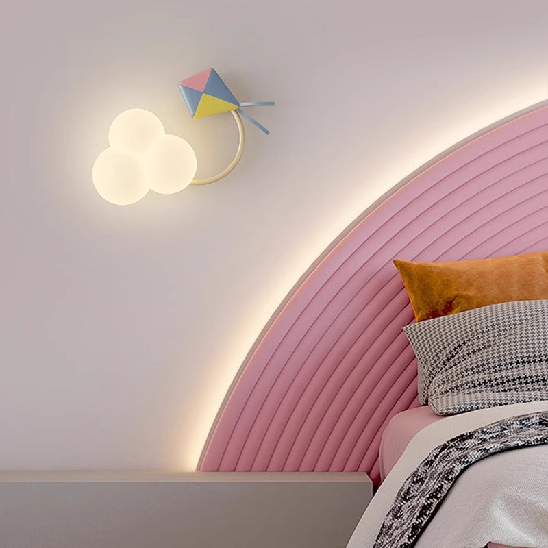 Contemporary Creative Iron & Plastic Cloud-Shaped LED Wall Sconce Lamp For Bedroom Cuvalon