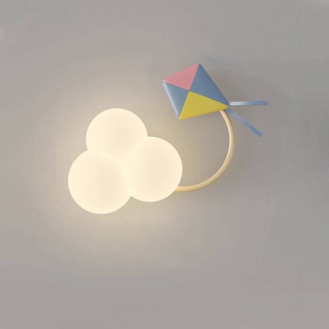 Contemporary Creative Iron & Plastic Cloud-Shaped LED Wall Sconce Lamp For Bedroom Cuvalon
