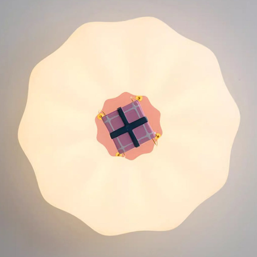 Contemporary Creative Iron Acrylic Resin Cloud Shape LED Flush Mount Ceiling Light For Girl's Bedroom Cuvalon
