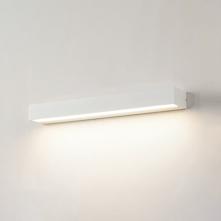 Modern Minimalist Aluminum And Glass Rectangular LED Wall Sconce Lamp For Outdoor Patio Cuvalon